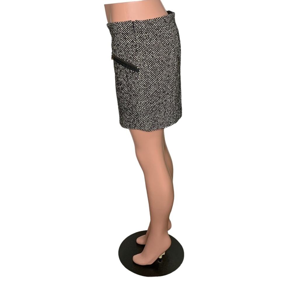 Zara Basic Skirt Gray Tweed Full Lining Hidden Si… - image 3